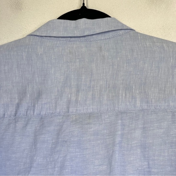 Tahari 100% Linen Boxy Short Sleeve Shirt Women's XL Casual Coastal Summer - Picture 4 of 8